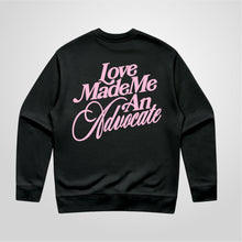 Load image into Gallery viewer, Love Made Me Crew (Black)